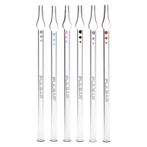 Pulsar 10 inch glass vapor straw 6 pack, a bundle of borosilicate glass dab straws for concentrates