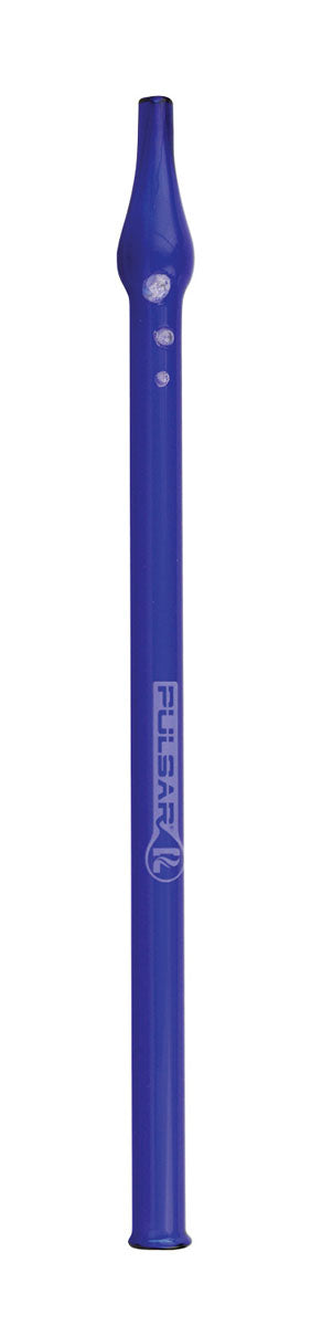 Pulsar Borosilicate Glass Vapor Straw, 10" Dab Straw, Deep Blue, Front View