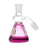 Pulsar Glycerin Beaker-Style Ash Catcher, 45 Degree 14mm, Freezable, Pink Liquid