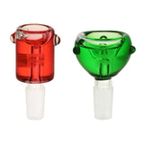 Pulsar Glycerin Herb Slides, 14mm Male, Red and Green, Borosilicate Glass, Front View