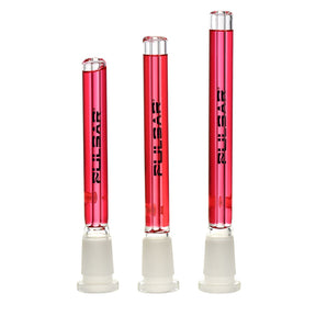 Pulsar Glycerin Series Downstems in assorted sizes, front view on white background
