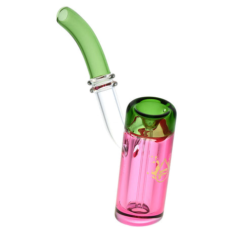 Pulsar Glycerin Series Freezable Bicolor Bubbler, 5.5" tall, with green and pink borosilicate glass