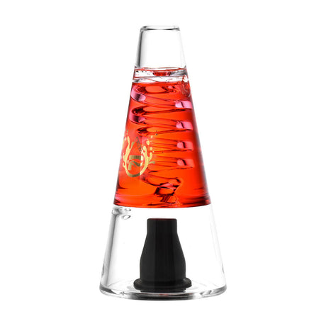 Pulsar Glycerin Spiral Sipper Cup Attachment in vibrant red, ideal for vaporizers, front view on white