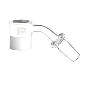 Pulsar Half Opal/Quartz Banger for Dab Rigs, 45 Degree Joint Angle, Side View on White Background