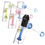 Pulsar Hammer Bubbler Pipe attachments for Puffco Proxy in assorted colors, borosilicate glass, side view.