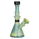 Pulsar Heady Bubble Matrix Beaker Water Pipe in Black, 7" Height, 14mm Female Joint, Front View