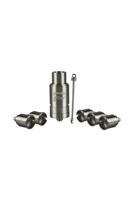 Pulsar Hell Fire Atomizer with 5 Ceramic Coils Kit, Side View on Seamless White Background