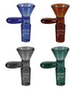 Assorted Pulsar Herb Slides with Male Joint & Built-in Handle in Blue, Amber, Grey, Green