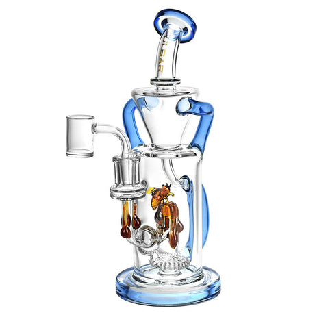 Pulsar Honey Sweetness Recycler Dab Rig in Blue, 10", with Disc Percolator and 90-Degree Joint