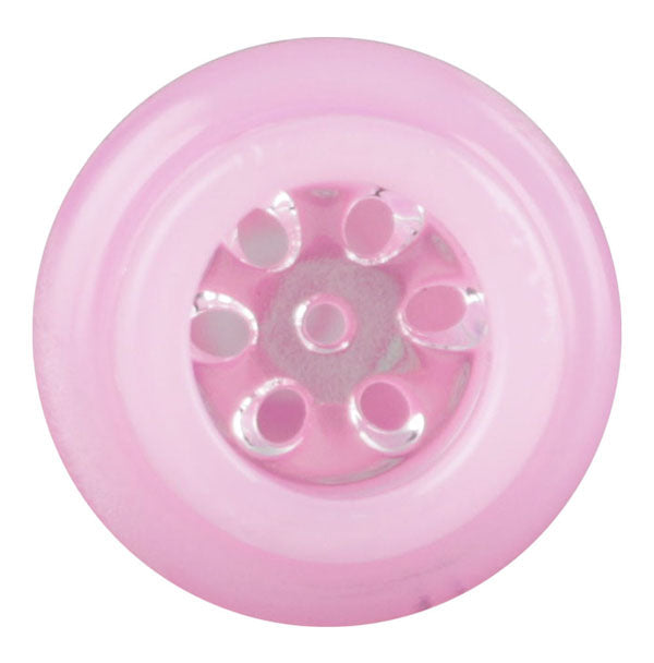 Pulsar Honeycomb Chillum - 4" Pink Borosilicate Glass Pipe Top View