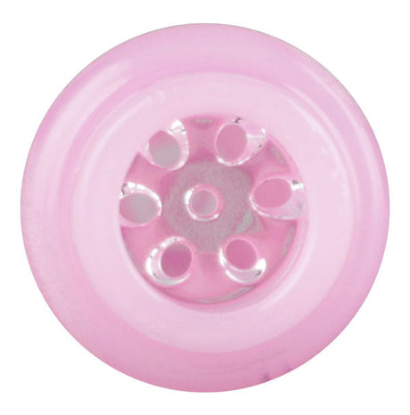 Pulsar Honeycomb Chillum - 4" Pink Borosilicate Glass Pipe Top View
