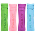 Pulsar Ice Cream Dab Straw cases in green, pink, purple, and blue, top view on white background