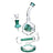 Pulsar Inception Cube Water Pipe, 10.5" Teal, Borosilicate Glass, Front View