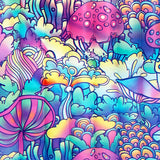 Pulsar Neon Shrooms Inflatable Water Pipe Pool Float, 6ft, with vibrant psychedelic print