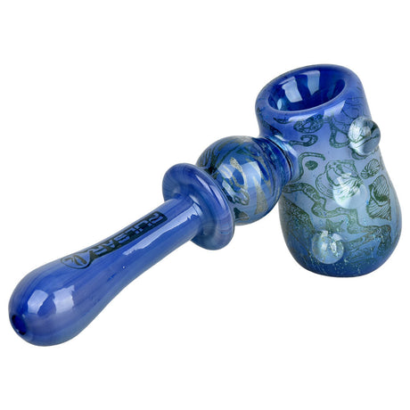 Pulsar Glass Hammer Bubbler with Octopus Design, 5.25" Height, Borosilicate - Side View