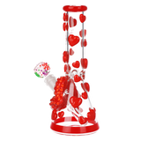 Pulsar Kiss My Lips Glow in the Dark Beaker Glass Water Pipe | 9.75" | 14mm F