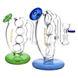 Pulsar Knuckle Bubbler Pro Water Pipes, 6.25" tall, with Borosilicate Glass, angled side view
