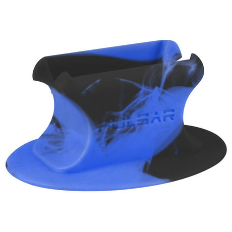 Pulsar Knuckle Bubbler Stand in Blue Black, Silicone Material, Compact Size, Front View