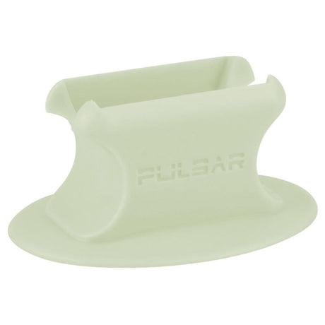 Pulsar Knuckle Bubbler Stand in Glow variant, made of silicone, front view on white background