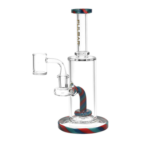 Pulsar Lollipalooza Dab Rig in Blue, 8.5" tall, 14mm Female Joint, Borosilicate Glass, Front View