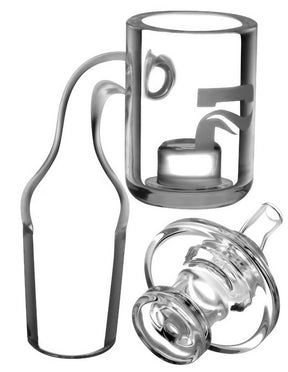 Pulsar Quartz Banger with Rotary Carb Cap for Dab Rigs, 14mm Joint, Isolated on White