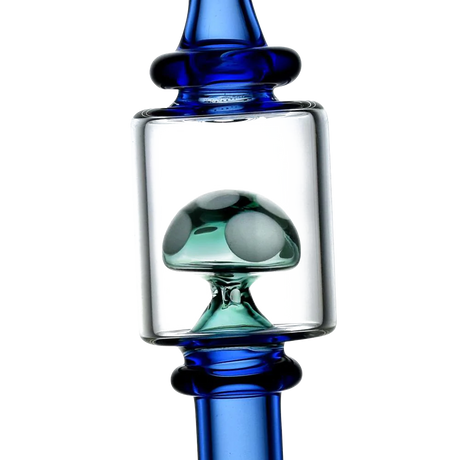 Pulsar Magic Mushroom Dab Straw Collector in blue, front view on white background