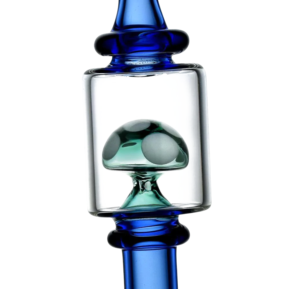 Pulsar Magic Mushroom Dab Straw Collector in blue, front view on white background