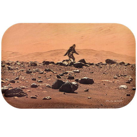 Pulsar Magnetic 3D Rolling Tray Lid featuring Bigfoot on Mars, 11"x7" size, durable metal design