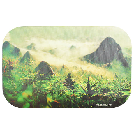 Pulsar Sacred Valley Magnetic 3D Rolling Tray Lid, 11"x7", with lush greenery and mountain design