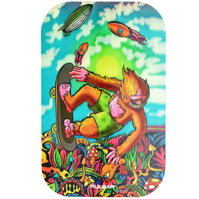 Pulsar Yeti McShreddy Magnetic 3D Rolling Tray Lid, 11"x7", vibrant artwork, front view