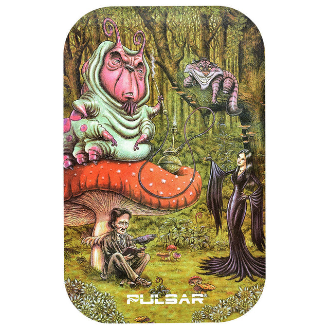 Pulsar Magnetic Rolling Tray Lid, 11"x7", Malice in Wonderland theme, front view