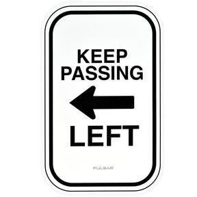 Pulsar Magnetic Rolling Tray Lid with 'Keep Passing Left' text, 11"x7" size, front view on white background