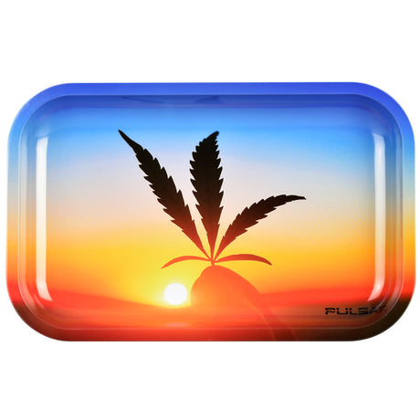 Pulsar Metal Rolling Tray | Leafy Sunset