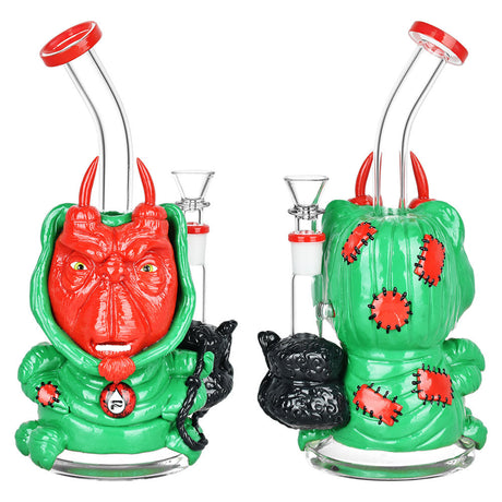 Pulsar Malice In Wonderland Water Pipe, 9.5" with Honeycomb Percolator, Front View