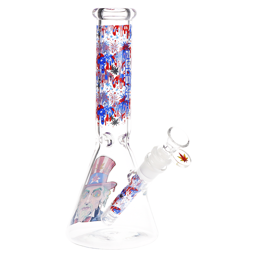 Pulsar Melting Uncle Sam Beaker Glass Water Pipe | 9.75" | 14mm F