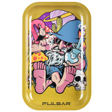 Pulsar Metal Rolling Tray with Flamingo Wizard Design, 11"x7", Medium Size, Top View