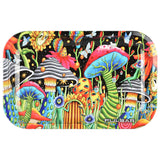 Pulsar Metal Rolling Tray with Cosmic Art Lid, 11" x 7", vibrant and durable home decor