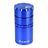 Pulsar 4-Piece Grinder in Blue with Storage, Aluminum Construction, Front View