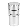 Pulsar 4-Piece Metal Grinder and Storage in Silver, Front View, Compact and Durable