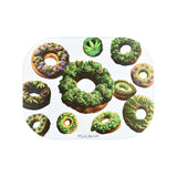 Pulsar Mini Metal Rolling Tray with Forbidden Donuts Design, 7"x5.5", Top View