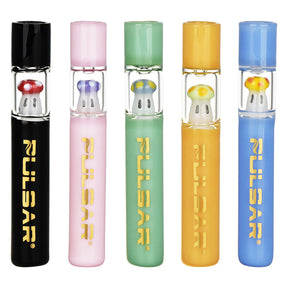 Pulsar Mini-Mushroom One Hitter Set, 4", Assorted Colors, Front View