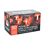 Pulsar Mini Shrooming LED String Light Set packaging, 50 multicolor lights, 16ft length