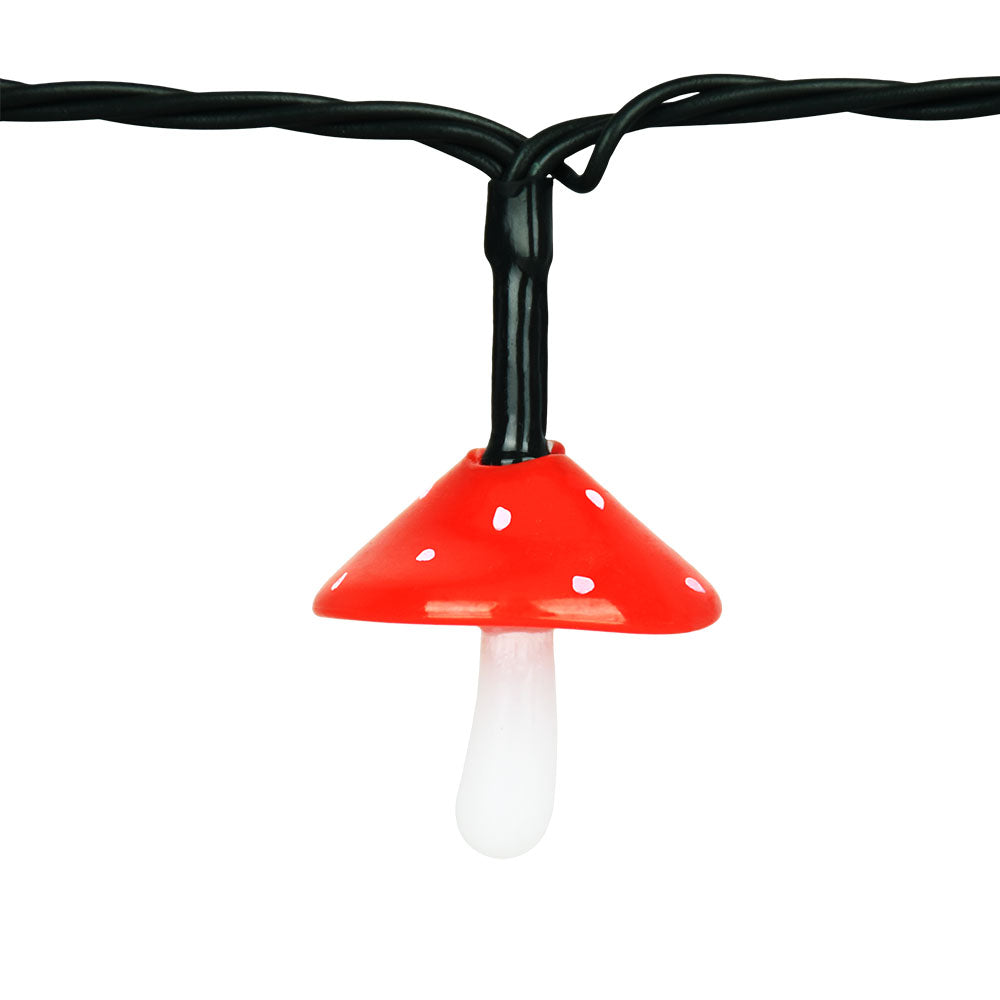 Pulsar Mini Shrooming LED Light, red mushroom cap design, part of 16ft multicolor set
