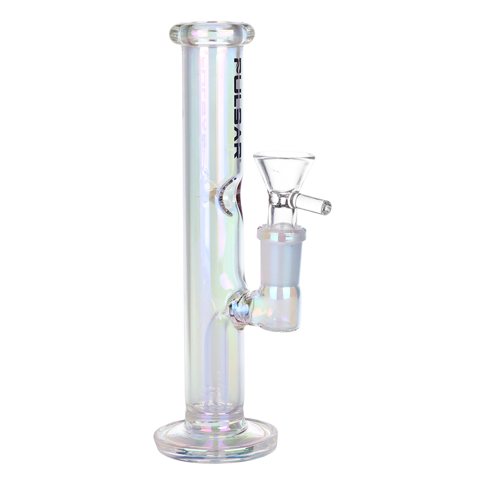 Pulsar Mini Straight Tube bundle includes a 14mm male herb slide with handle and a diffuser downstem
