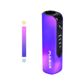 Pulsar Mobi 510 Battery in purple, 650mAh, side view on white background with temperature indicator