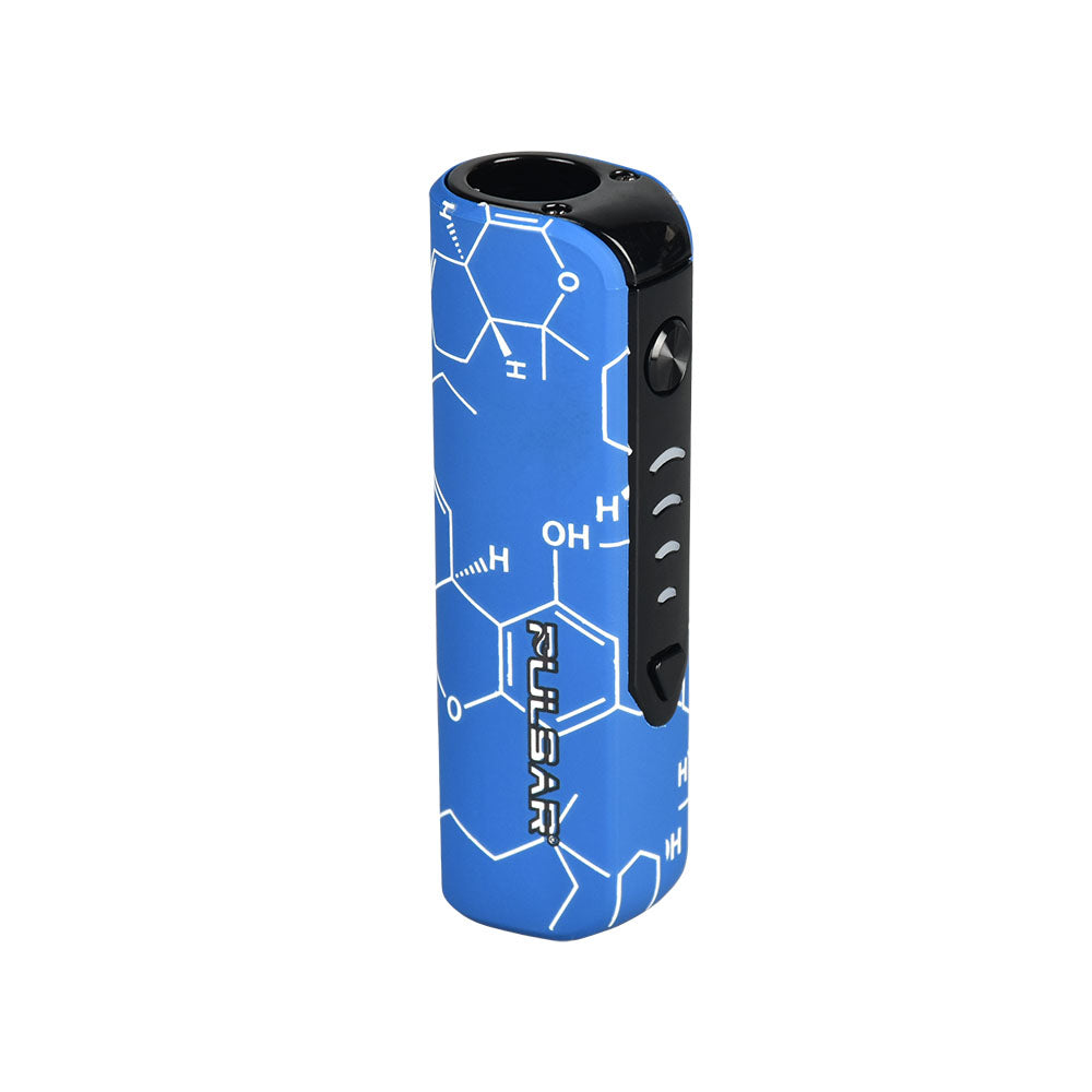 Pulsar Mobi 510 Battery in blue with chemistry design, 650mAh, side view on white background