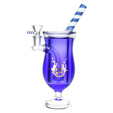 Pulsar Mocktail Glycerin Water Pipe, 9 inch, 14mm Female, with Disc Percolator, Front View