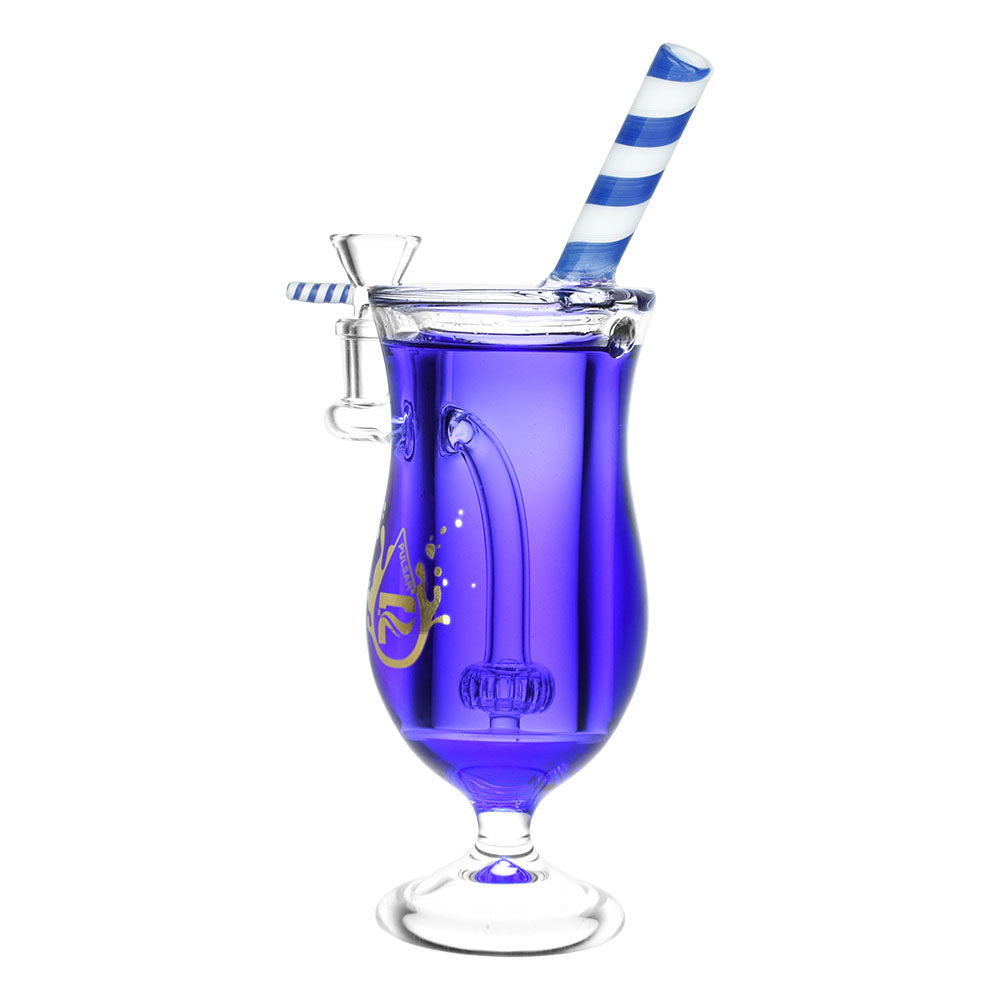 Pulsar Mocktail Glycerin Water Pipe, 9 inch, with Disc Percolator, in Assorted Colors