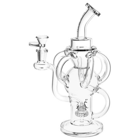 Pulsar Clear Borosilicate Glass Multi-Arm Recycler Water Pipe, 10" Height, 14mm Female Joint, Front View
