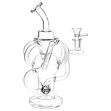 Pulsar Clear Multi-Arm Recycler Water Pipe, 10" Height, 14mm Female Joint, Borosilicate Glass, Front View